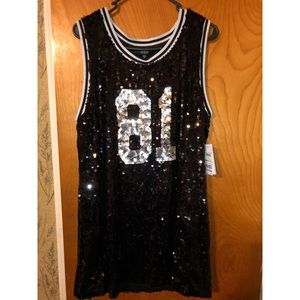 Guess Sequin Dress Jet Black